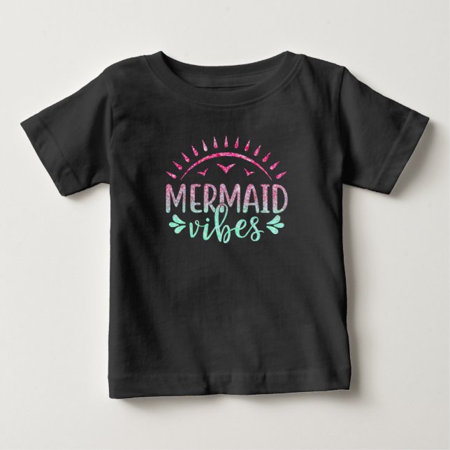 Varm rosa och grön glitter Självskrytt Hajmode  T Shirt (Framsida)