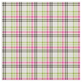 Varm rosa och limegrön vintage-rutig tyg