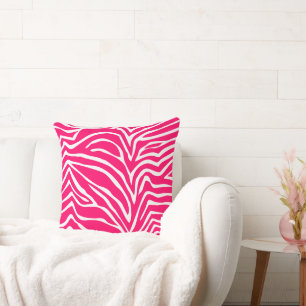 Varm Rosa och Off White Zebra Eller Valfri Färg Ku Kudde