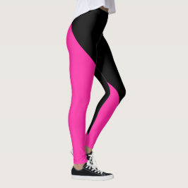 Varm Rosa och Svart Leggings