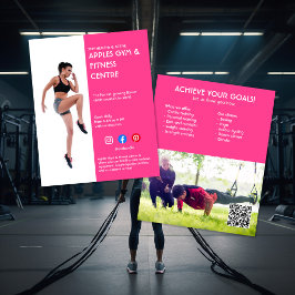 varm rosa Sidebar Foto gym personlig tränare fit F Flygblad