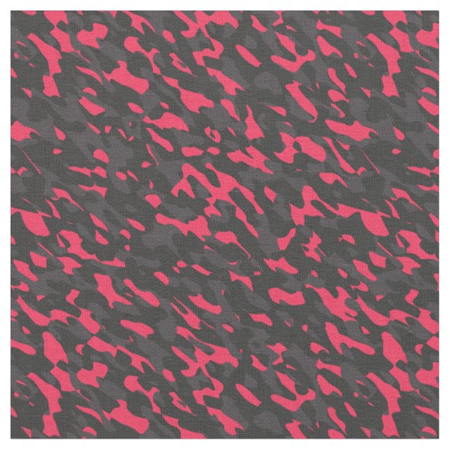Varm rosa Svart Lila Kamouflage Abstrakt Tyg (Närbild)