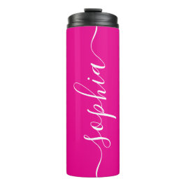 Varm rosa vit anpassningsbar termisk tumbler