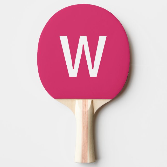 Varm rosa & vit Personlig Pingisboll Pingisracket (Framsidan)