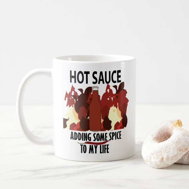 Varm Saucestopp Eld Röd Chilipeppar  Kaffemugg (Med munk)