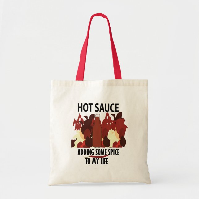 Varm Saucestopp Eldröd Chilipeppar  Tygkasse (Framsidan)