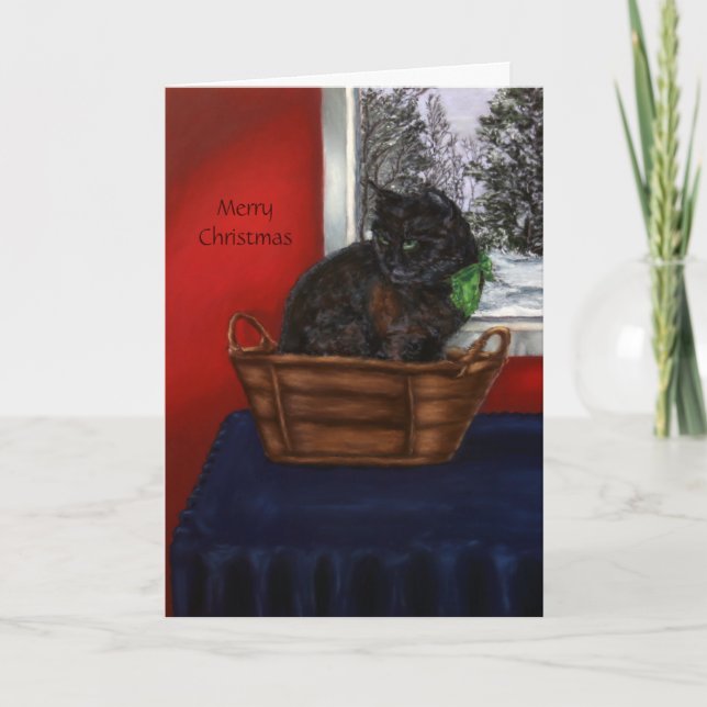 Varm snöig jul helgkort (Framsida)