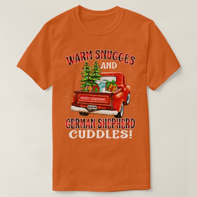 Varm Snuggles and German Shepherd Cuddles Ugly Chr T Shirt (Design framsida)