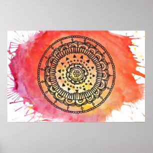 Varm Sol Mandala Poster. Poster