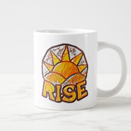 Varm Sol Stiga upp ~ Uppmjukande meddelandegrafik Jumbo Mugg