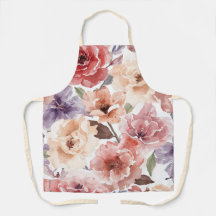Varm Solnedgång Peony Akvarell Rosa Blommig