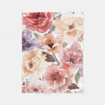 Varm Solnedgång Peony Akvarell Rosa Blommig