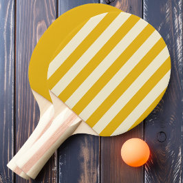 Varm solrospolo med randig och enfärgad design pingisracket