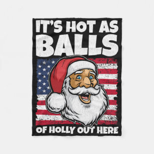 Varm som Santa Usa amerikansk flagg skjorta jul i Fleecefilt