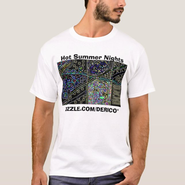 Varm sommar på nätterna tee shirt (Framsida)