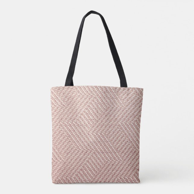 Varm stickad tote tygkasse (Baksida)