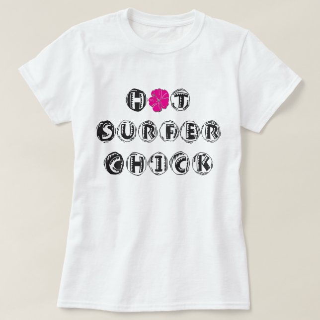 Varm surfarechick t-shirt (Design framsida)