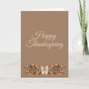 Varm Taupe “Glad Thanksgiving” Kort