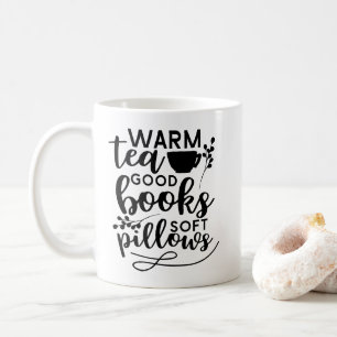 Varm tea, Bra Bokar och mjuka fyllnadshygge Kaffemugg