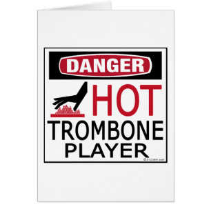Varm Trombonespelare Hälsningskort