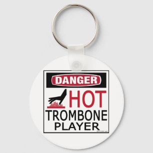 Varm Trombonespelare Nyckelring