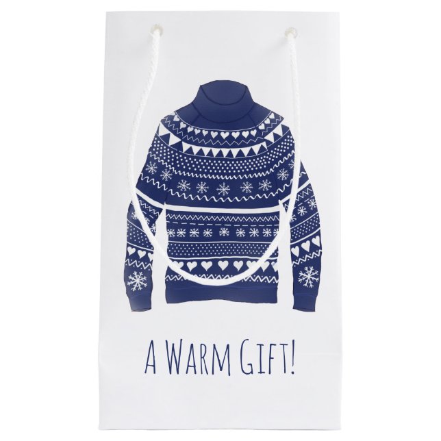 Varm Uggla Julsötare liten gift-säck (Framsidan)