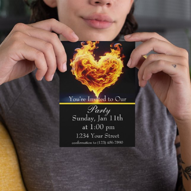 Värm upp din natt: Sizzling Fire Party! Inbjudningar (Skapare uppladdad)