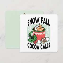 Värm upp med Snöfall Kakao Samtal - Vinterdryck Inbjudningar