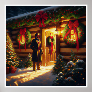 Varm Välkomst: Eastman Johnson Holiday Glow Poster