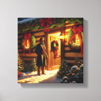 Varm Välkomsthälsning: Eastman Johnson Holiday Glo Canvastryck