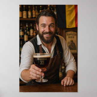 Varm välkomsthälsning från belgisk bartender på po poster