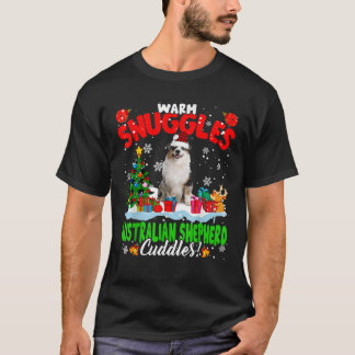 Varm Värme Australisk Shepherd Kramar Jul Gran T Shirt