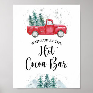 Varm vid Hetten Kakaos Pub-skylten Red Julafton La Poster
