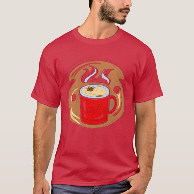 Varm vinterkryddad muggillustration vän t shirt (Framsida)
