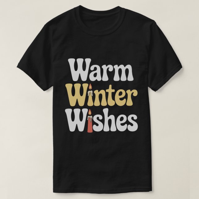 Varm vinterönsknings-T-shirt T Shirt (Design framsida)