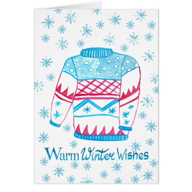 Varm Winter Önskemål julsötare Hälsningskort (Framsidan)
