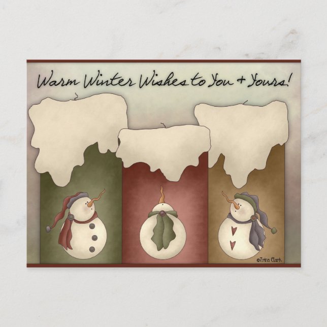 Varm Winter Önskemål till dig och ditt vykort för  (Framsida)