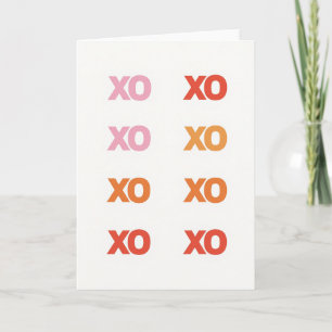 Varm Xo Minimalistisk Kort