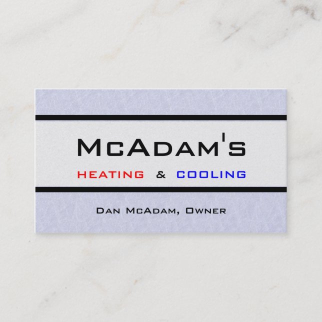 Värma att kyla HVAC värma pumpar pannan A/C Visitkort (Framsida)