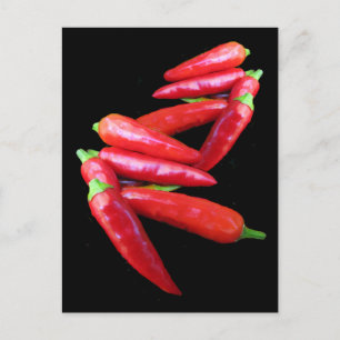 Varma Chilipeppar Vykort