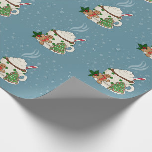 Varma choklad- och pepparkakakakor - jul presentpapper