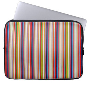Varma färgglada ränder laptop fodral