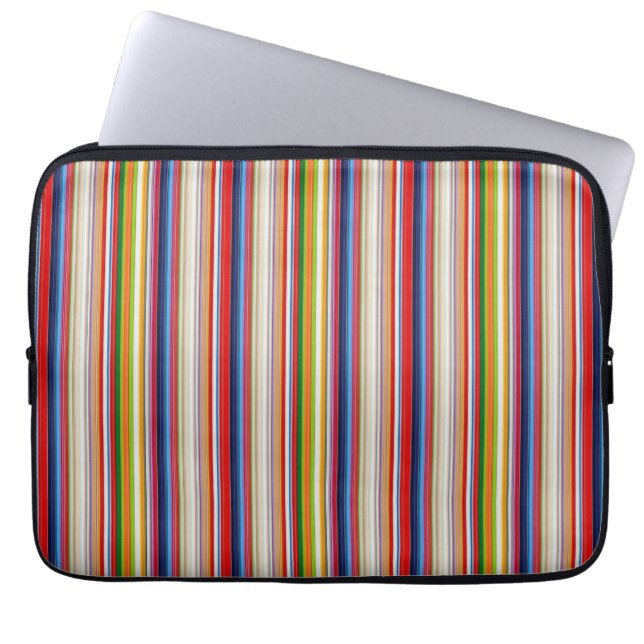Varma färgglada ränder laptop fodral (Framsidan)