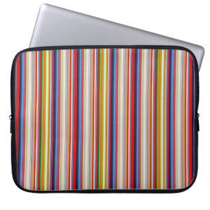 Varma färgglada ränder laptop fodral