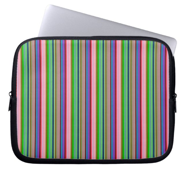 Varma färgglada ränder laptop fodral (Framsidan)