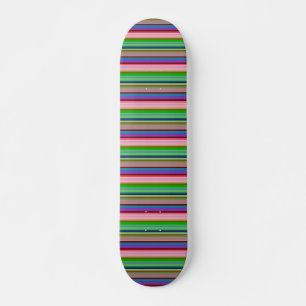 Varma färgglada ränder mini skateboard bräda 18,5 cm