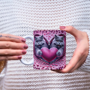 Varma hakar på Alla hjärtans dag Speciella kaffet  Två-Tonad Mugg