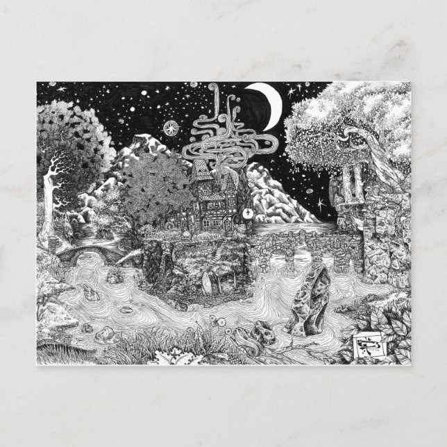 Varma mot natten vykort (Framsida)