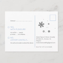 Varma mysiga skid vinter bröllopsmössor och handsk vykort