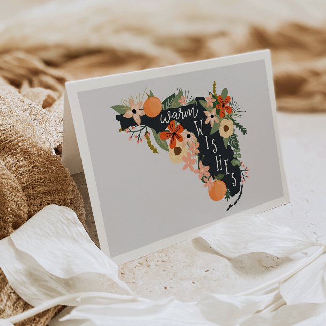 Varma Önskemål från Florida Note Card| Grått Kort (Skapare uppladdad)